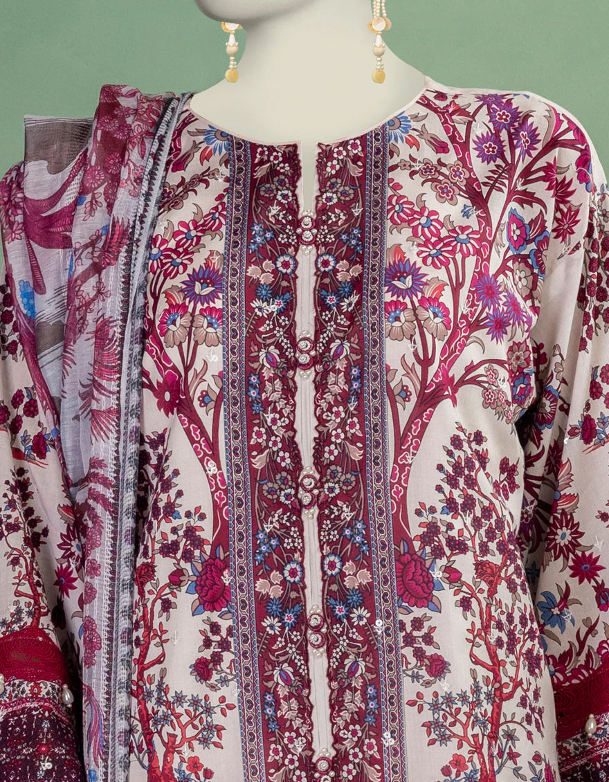 MULTICOLOR LAWN 3PC UNSTITCHED | JLAWN-S-25-3369 SHIK - Image 4