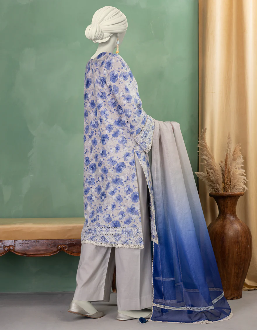 MULTICOLOR LAWN 3PC UNSTITCHED | JLAWN-S-25-3371 LUXU - Image 2