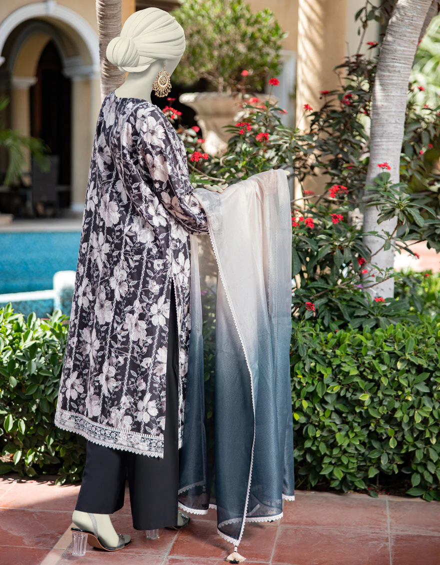 MULTICOLOR LAWN 3PC UNSTITCHED | JLAWN-S-25-3372 LUXU - Image 2