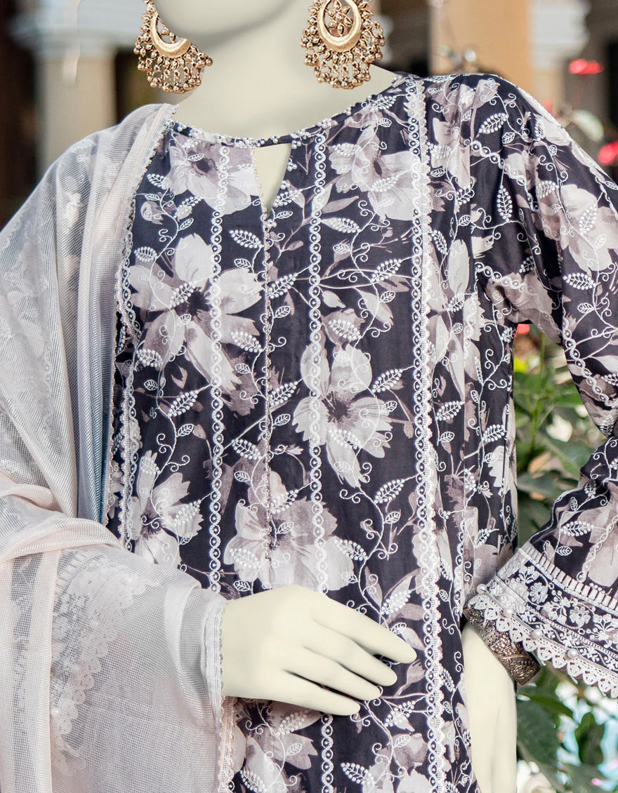 MULTICOLOR LAWN 3PC UNSTITCHED | JLAWN-S-25-3372 LUXU - Image 3
