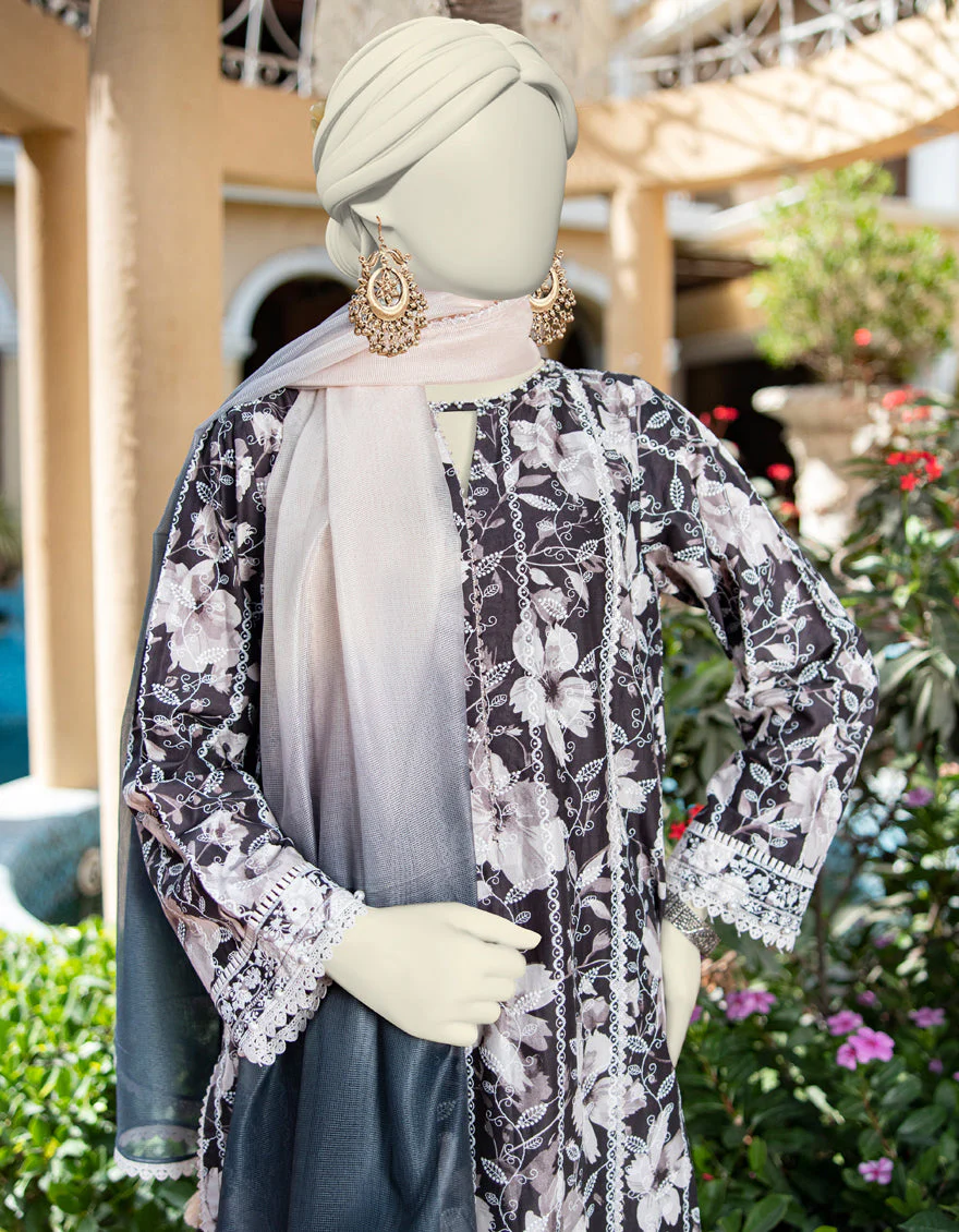 MULTICOLOR LAWN 3PC UNSTITCHED | JLAWN-S-25-3372 LUXU - Image 4