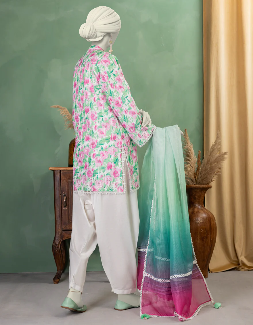 MULTICOLOR LAWN 3PC UNSTITCHED | JLAWN-S-25-3373 LUXU - Image 2