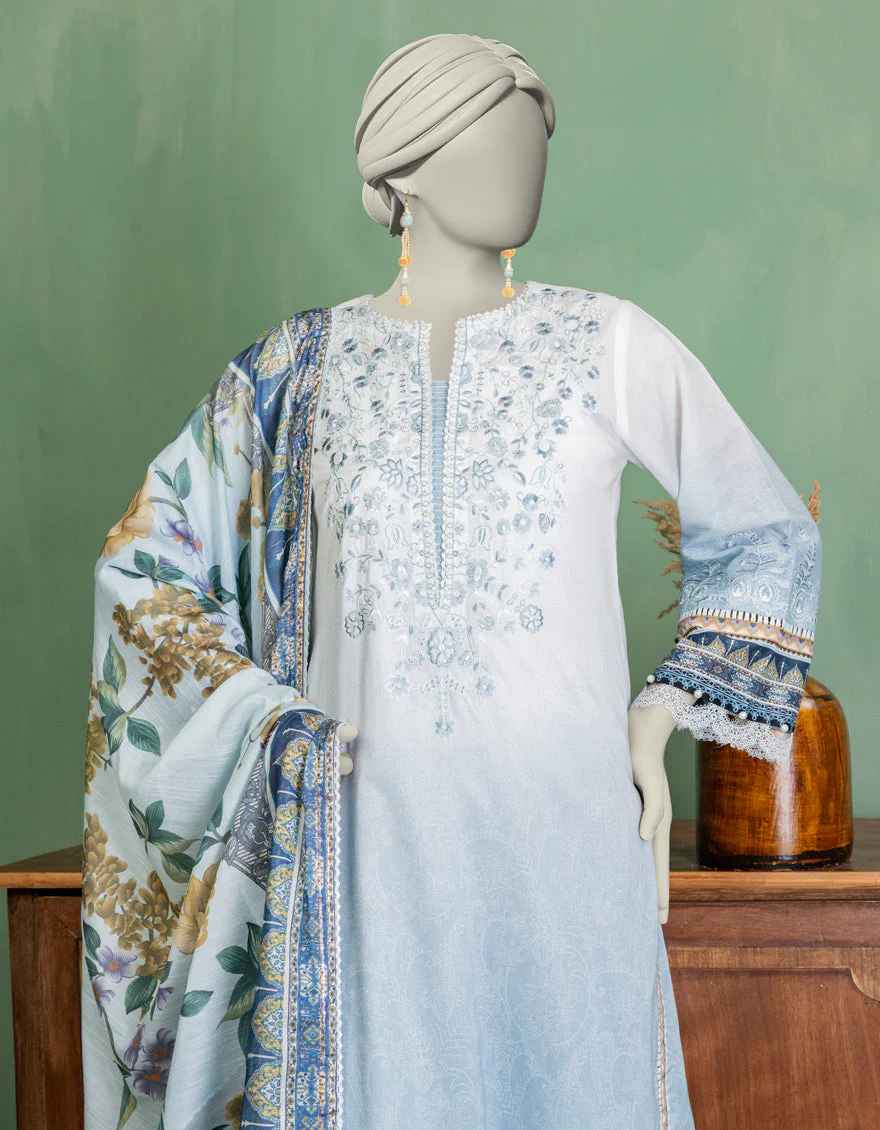 MULTICOLOR LAWN 3PC UNSTITCHED | JLAWN-S-25-3387 ROYALE-1 - Image 4