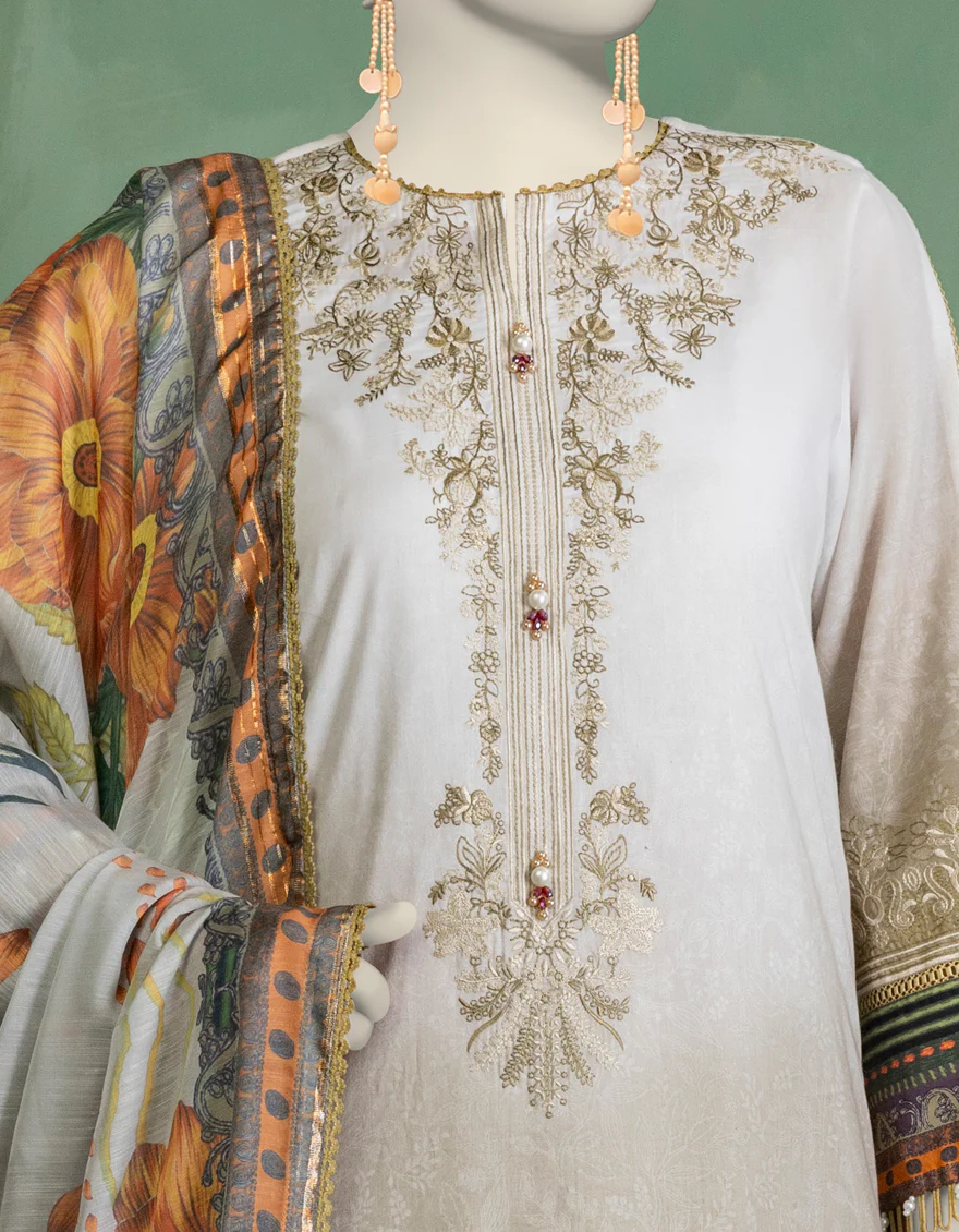 MULTICOLOR LAWN 3PC UNSTITCHED | JLAWN-S-25-3390 ROYALE-4 - Image 3