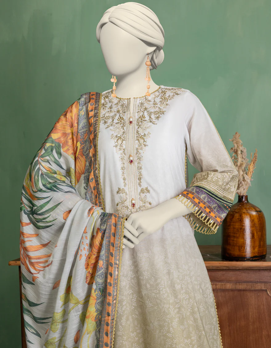 MULTICOLOR LAWN 3PC UNSTITCHED | JLAWN-S-25-3390 ROYALE-4 - Image 4