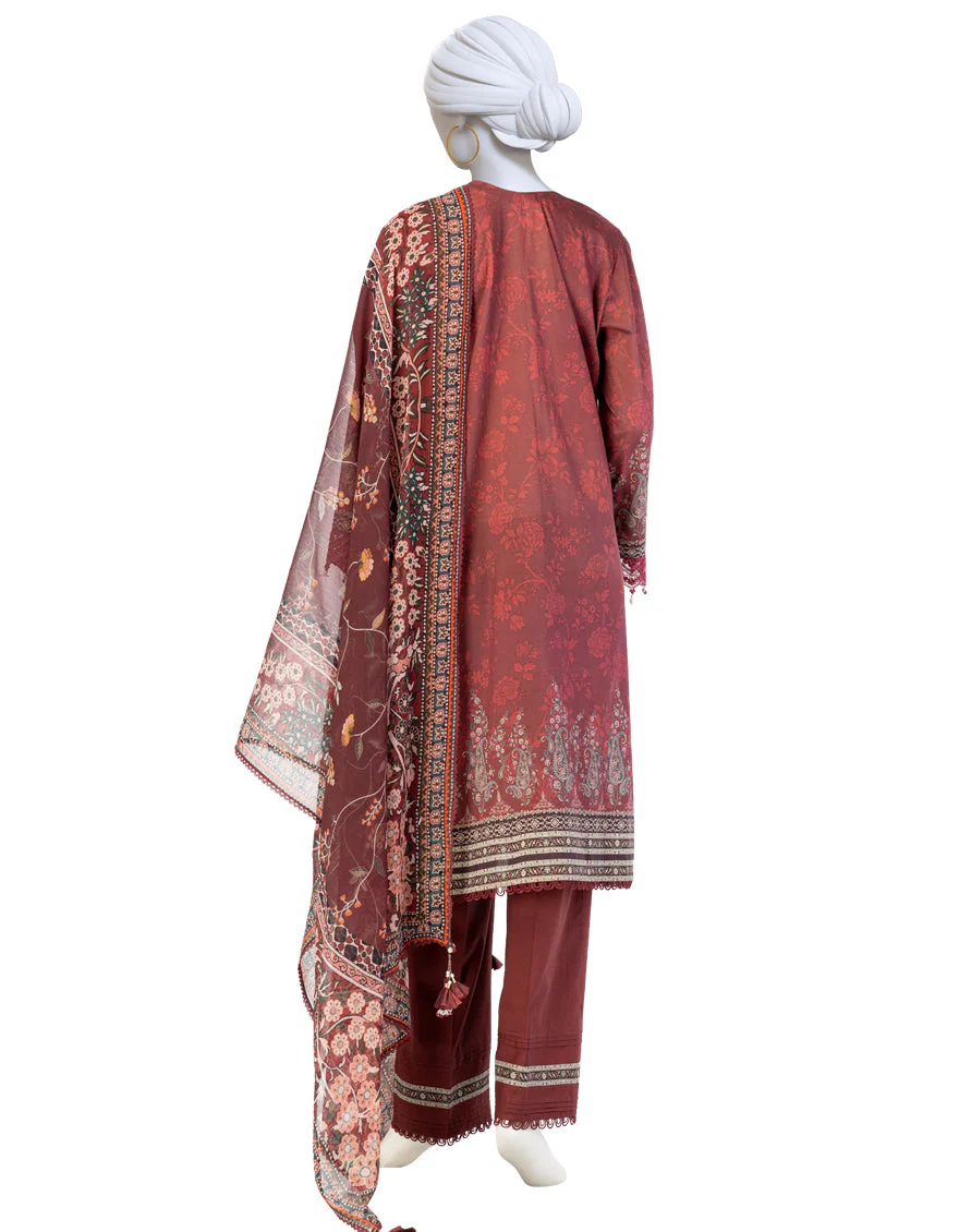 MULTICOLOR LAWN 3PC UNSTITCHED | JLAWN-S-25-3403 LUXE - Image 2