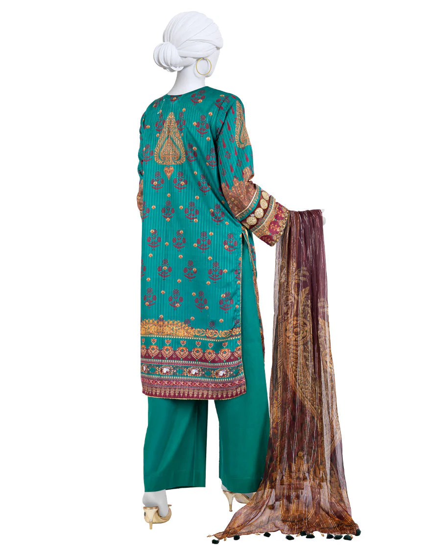 GREEN DOBBY 3PC STITCHED | JLAWN-S-25-809/S ROYAL HERITAGE-1 - Image 2