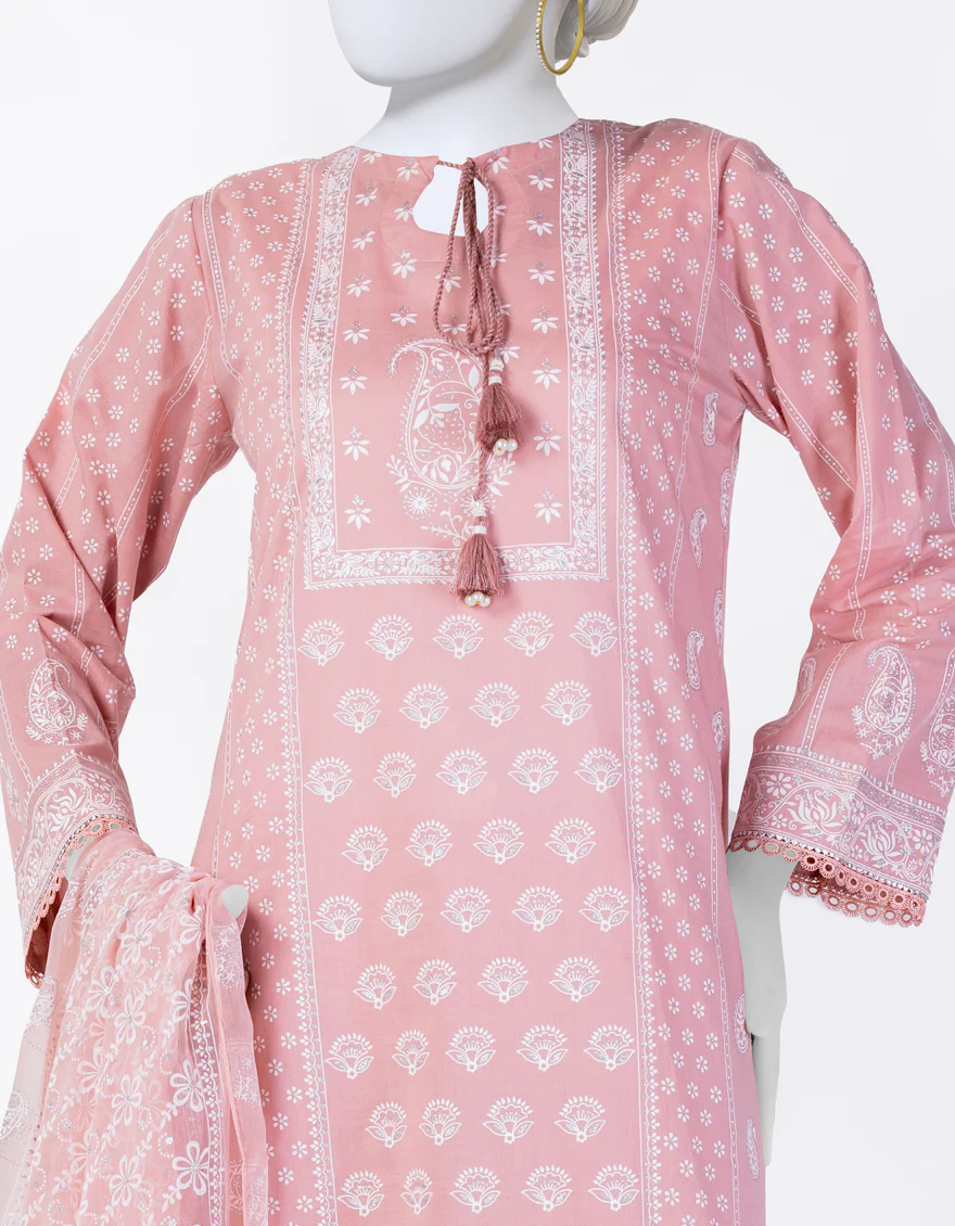 PEACH LAWN 3PC STITCHED | JLAWN-S-25-819/S SHADOW WORK-03 - Image 3