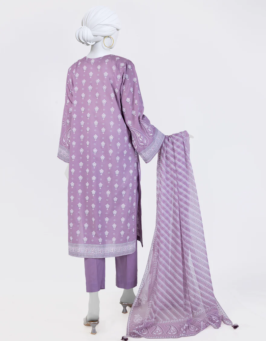 LILAC LAWN 3PC STITCHED | JLAWN-S-25-820/S SHADOW WORK-04 - Image 2
