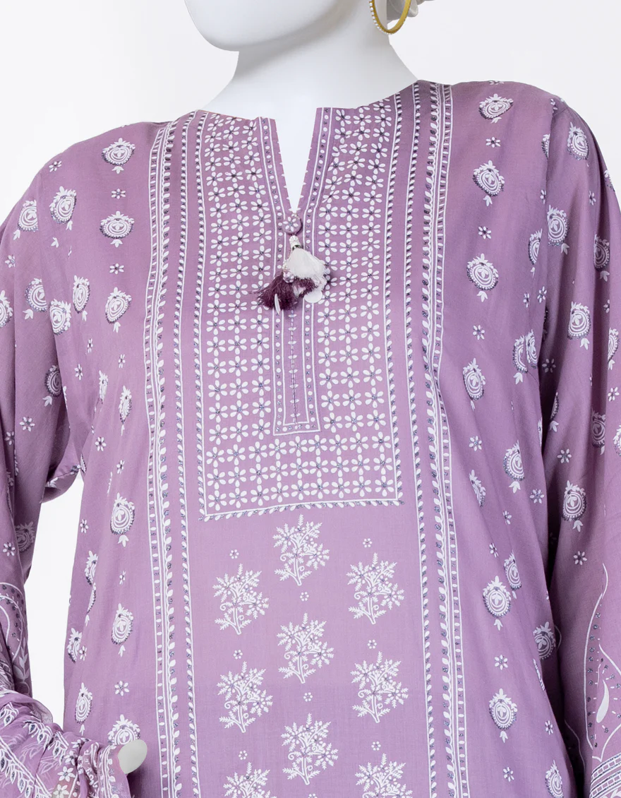 LILAC LAWN 3PC STITCHED | JLAWN-S-25-820/S SHADOW WORK-04 - Image 3