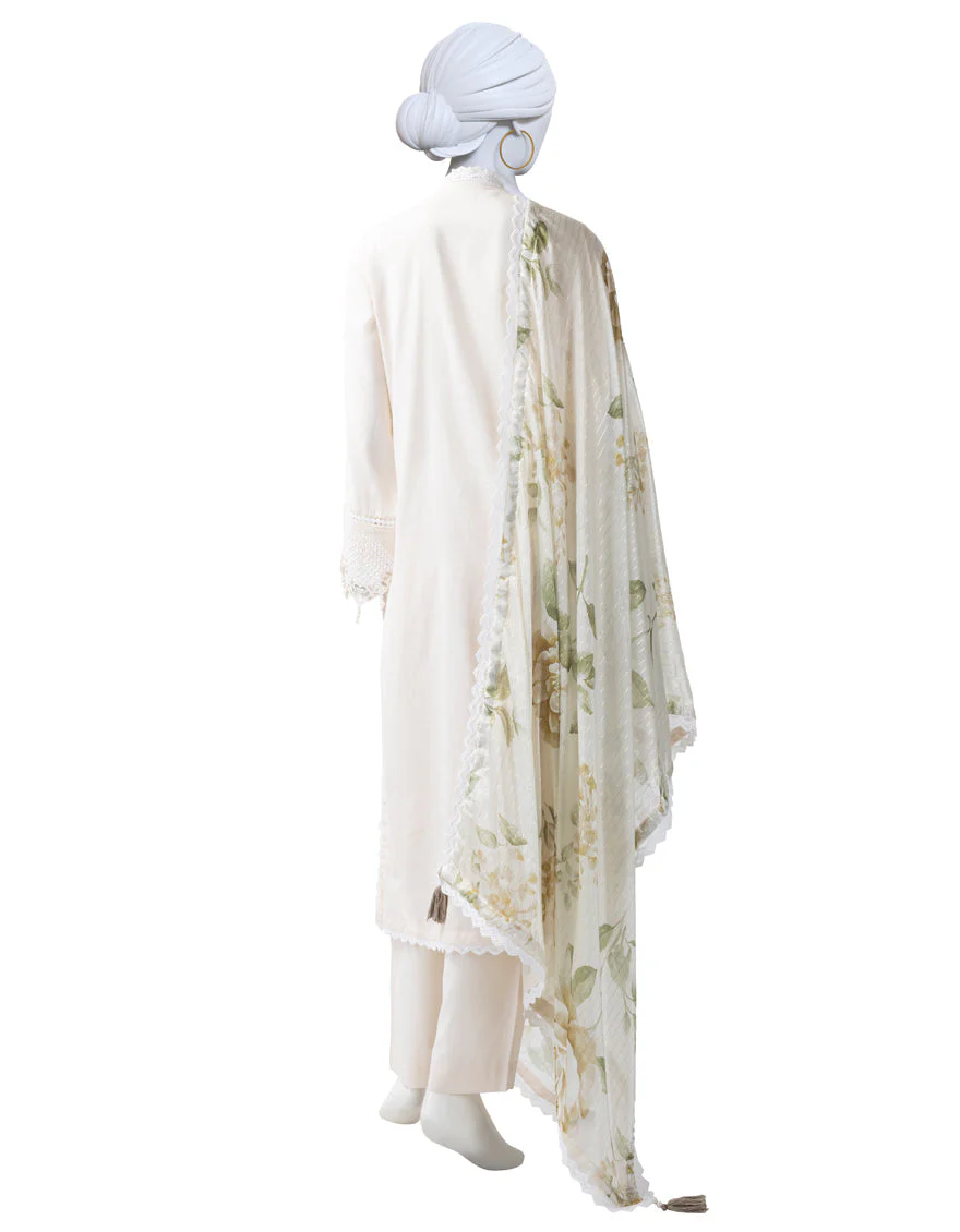 OFF WHITE LAWN 3PC STITCHED | JLAWN-S-25-822/S LUXE-A-02 - Image 2