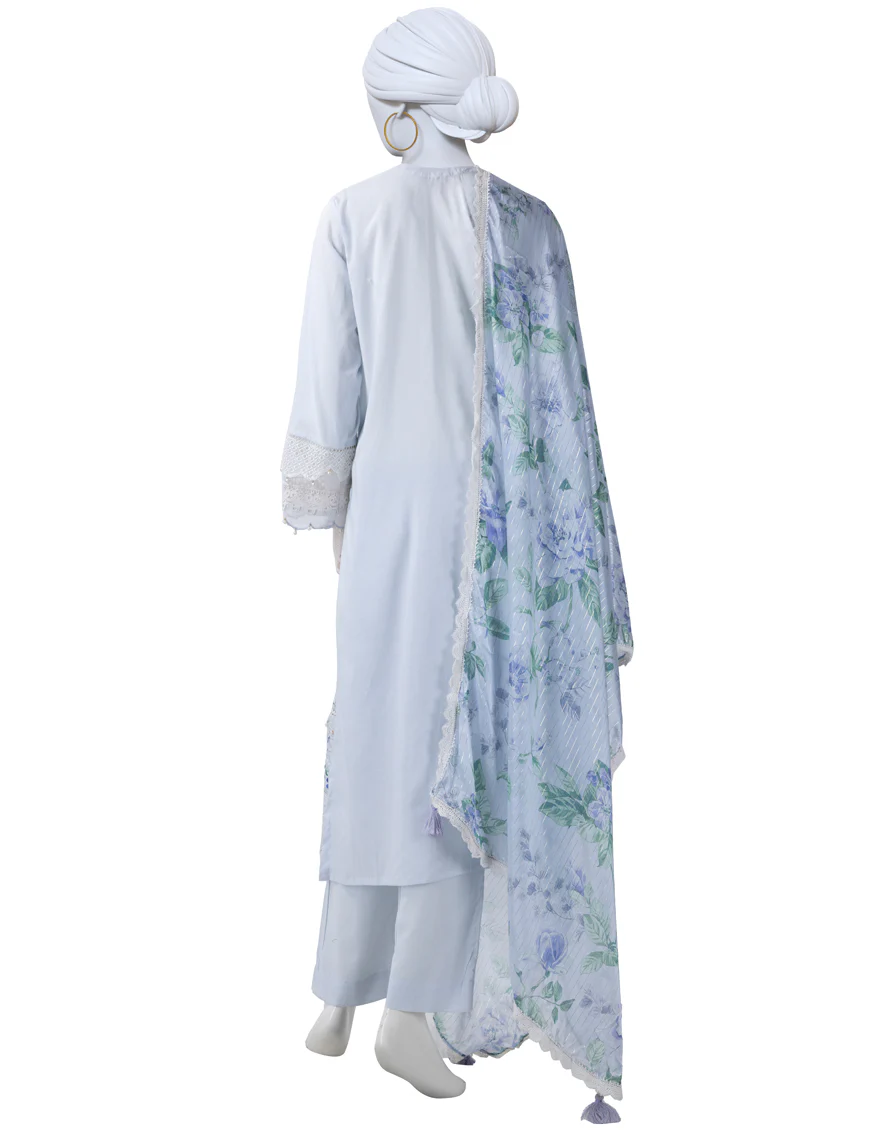 LILAC LAWN 3PC UNSTITCHED | JLAWN-S-25-823 LUXE-A-3 - Image 3