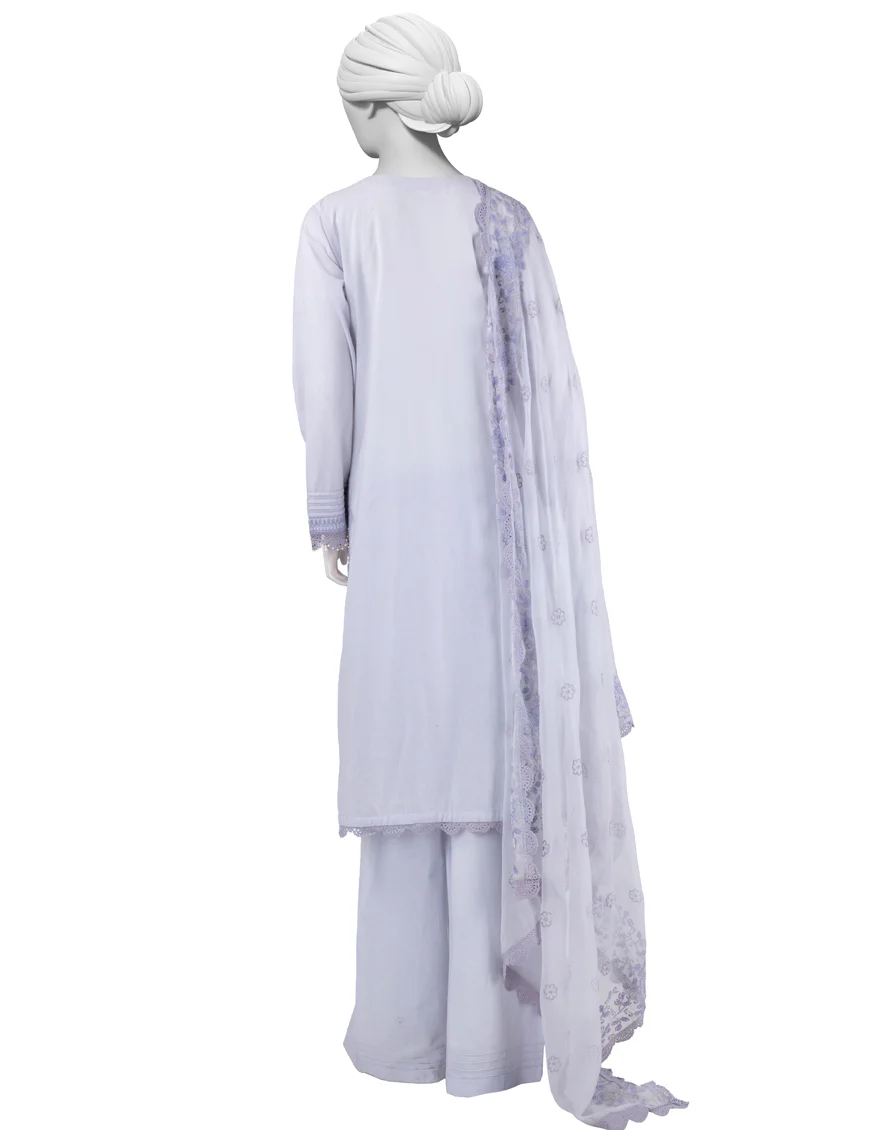 BLUE LAWN 3PC STITCHED | JLAWN-S-25-827/S LUXE-B-01 - Image 2