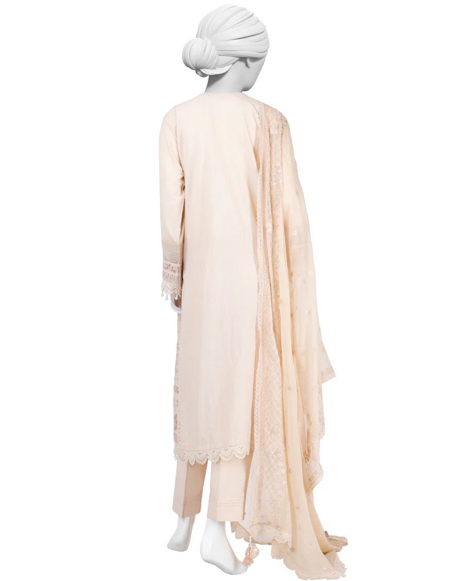 BEIGE LAWN 3PC STITCHED | JLAWN-S-25-829/S LUXE-B-03 - Image 2