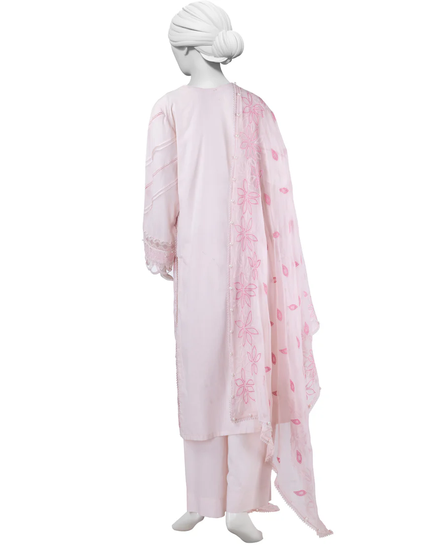 PINK LAWN 3PC STITCHED | JLAWN-S-25-830/S LUXE-B-04 - Image 2
