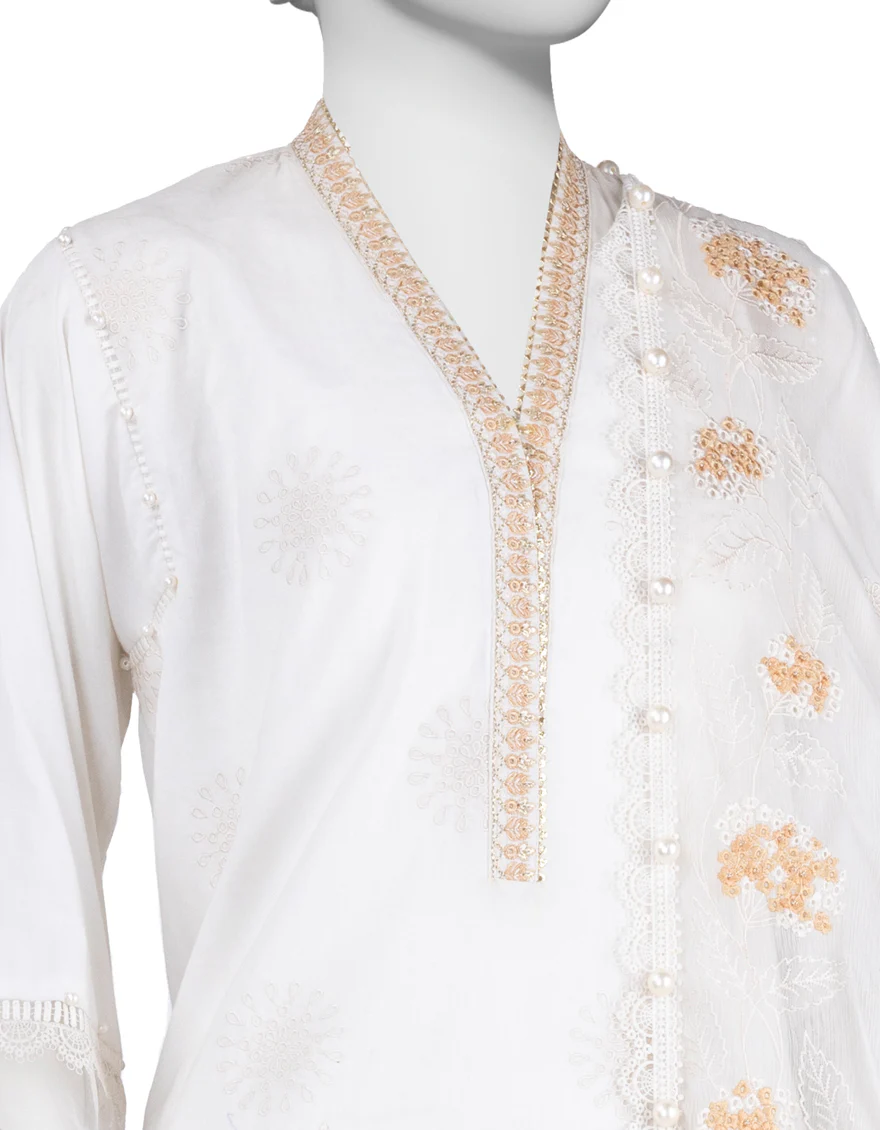 WHITE LAWN 3PC STITCHED | JLAWN-S-25-831/S LUXE-B-05 - Image 3