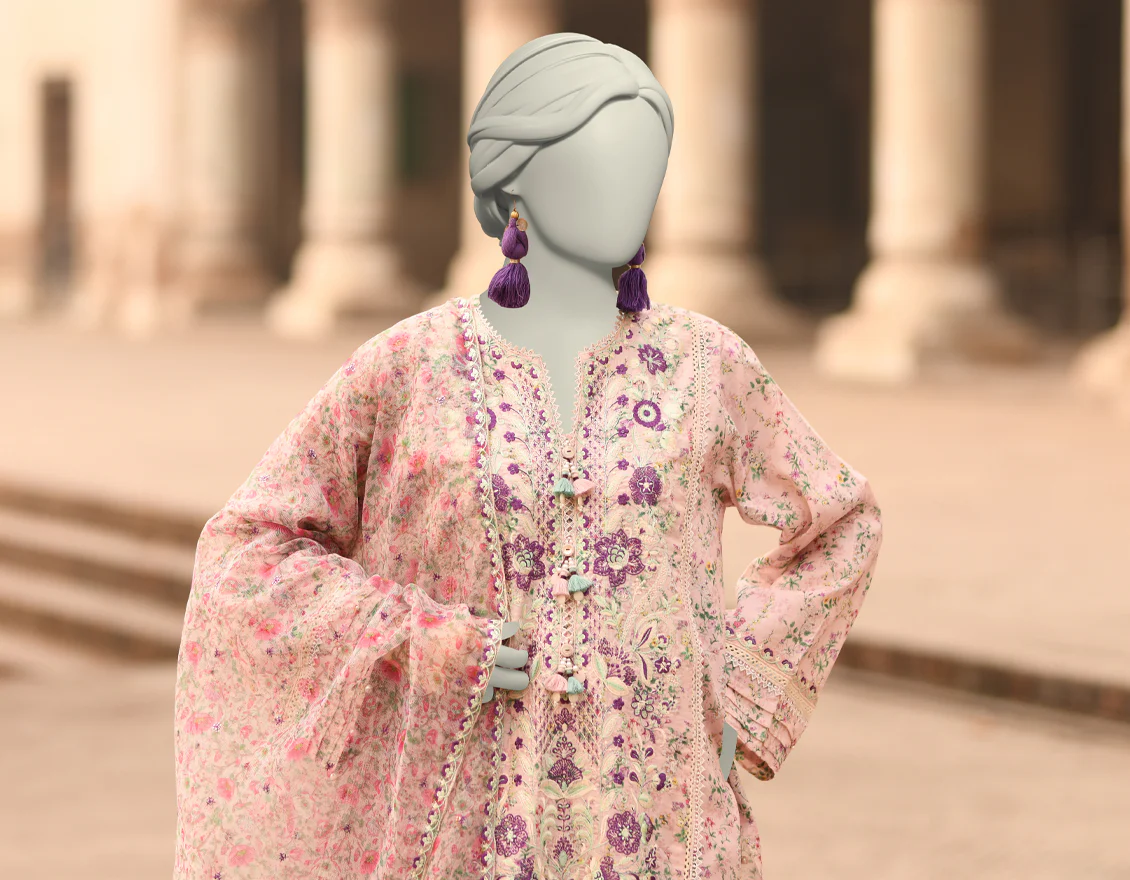 PINK LAWN 3PC UNSTITCHED | JLAWN-S-25-839 MAHROSH-3 - Image 4
