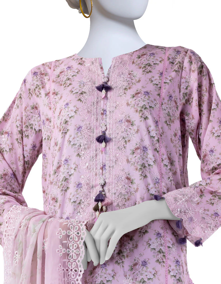 PINK LAWN 3PC STITCHED | JLAWN-S-25-841/S FLORIST-01 - Image 3