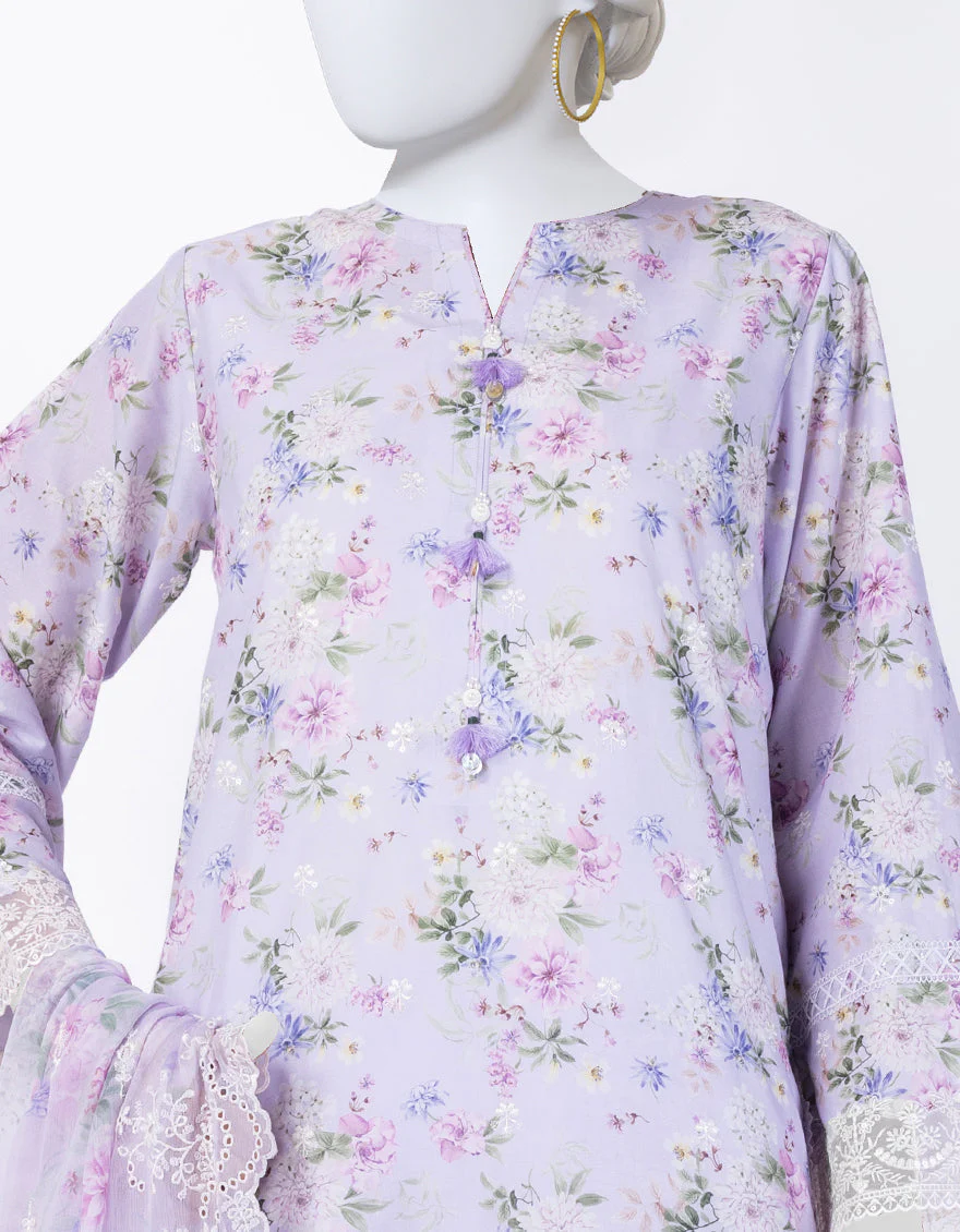 PURPLE LAWN 3PC STITCHED | JLAWN-S-25-842/S-FLORIST-02 - Image 2