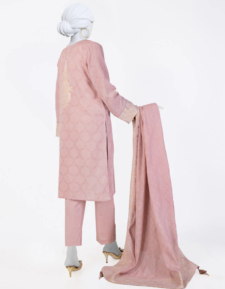 ORANGE JACQUARD 3PC STITCHED | JLAWN-S-25-845/S CLASSICAL REFLECTION-01 - Image 2