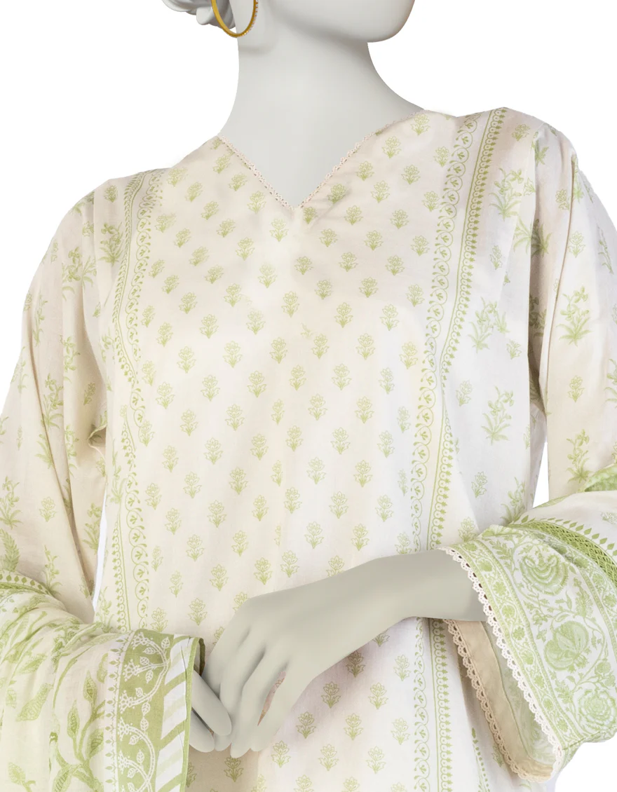 OFF WHITE LAWN 3PC STITCHED | JLAWN-S-25-897/S BIN - Image 2
