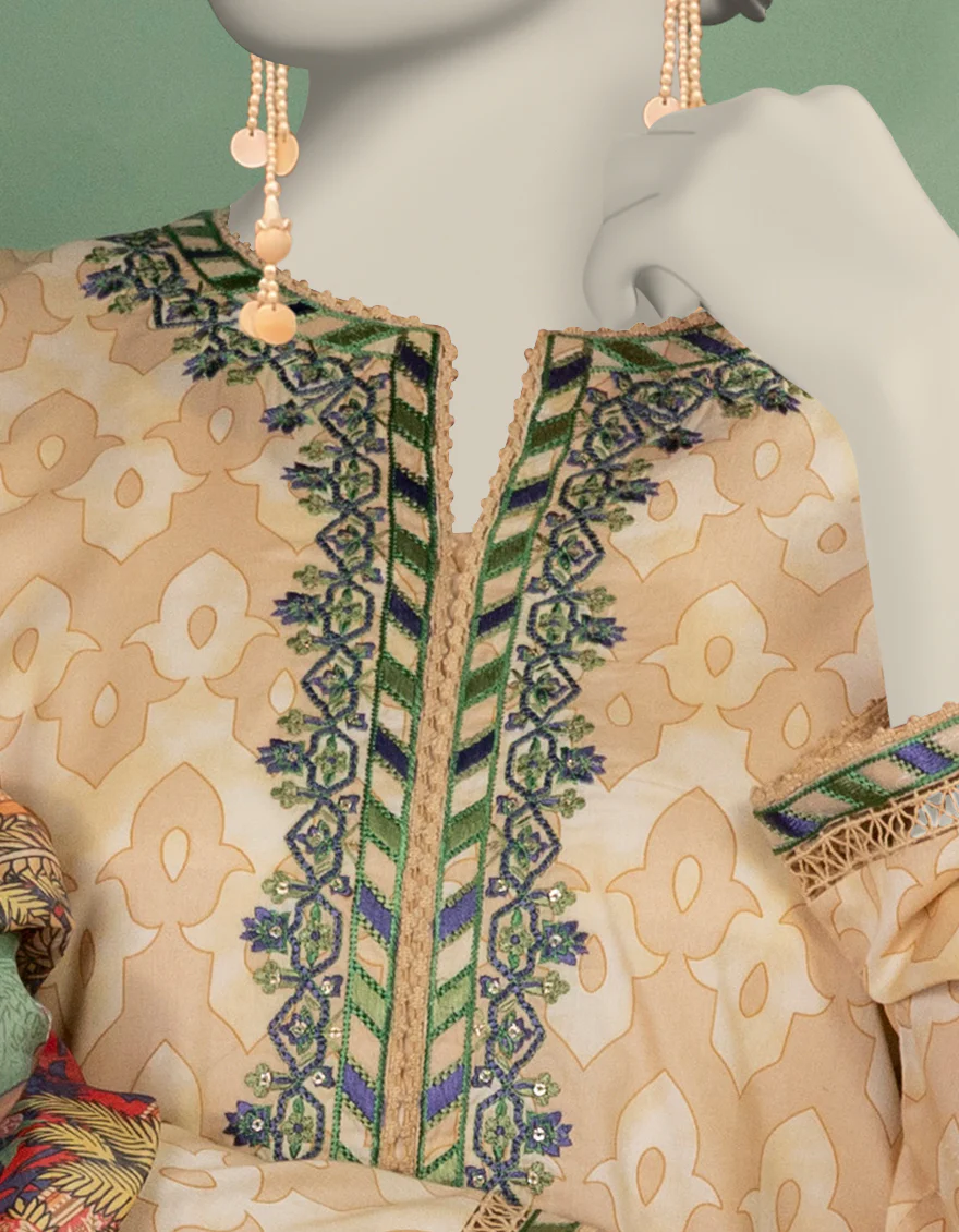 MULTICOLOR LAWN 3PC UNSTITCHED | JLAWN-S-25-905 MUGHA - Image 4