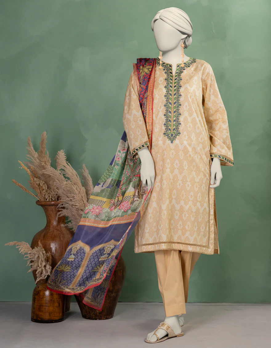 MULTICOLOR LAWN 3PC UNSTITCHED | JLAWN-S-25-905 MUGHA - Image 5