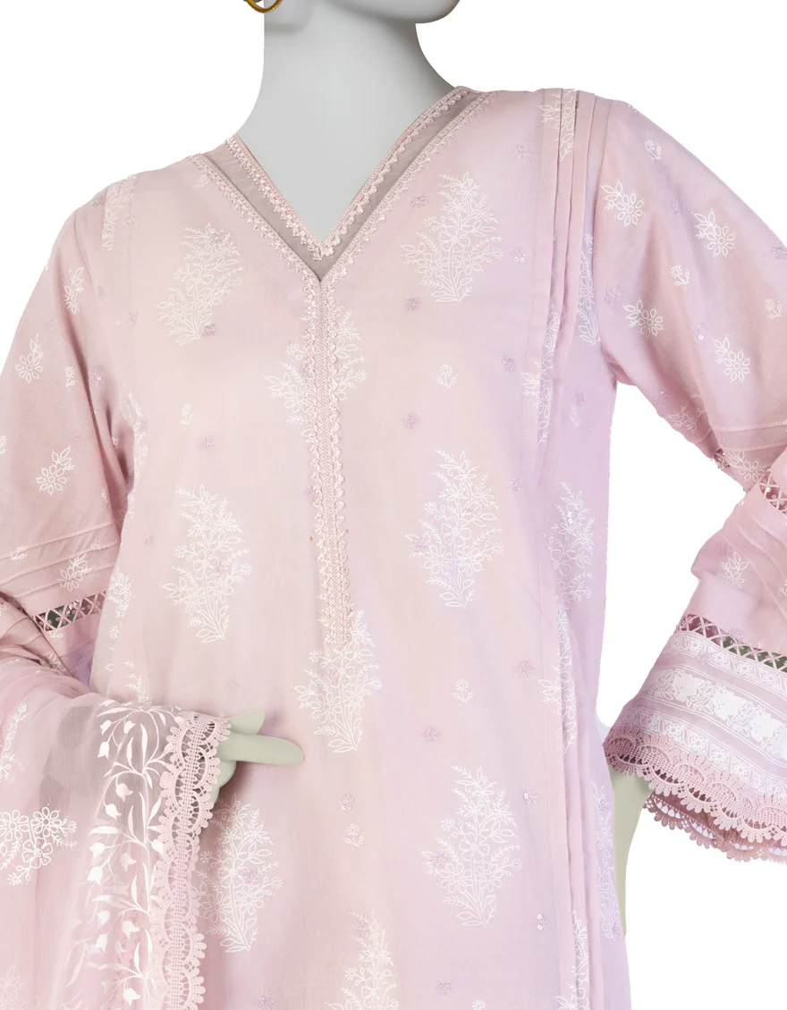 PINK LAWN 3PC STITCHED | JLAWN-S-25-910/S WIR - Image 2