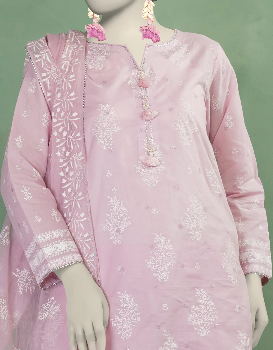 PINK LAWN 3PC UNSTITCHED | JLAWN-S-25-910 WIRSA - Image 4