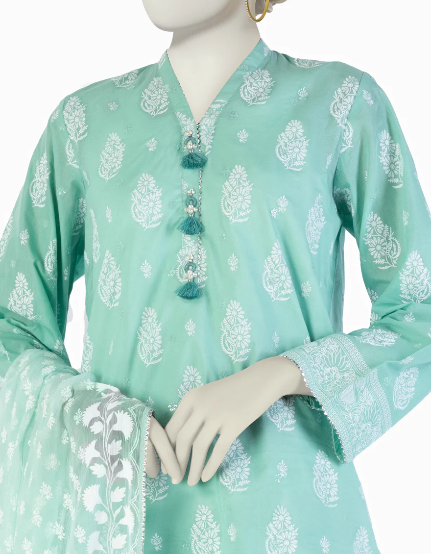 GREEN LAWN 3PC STITCHED | JLAWN-S-25-912/S WIR - Image 2