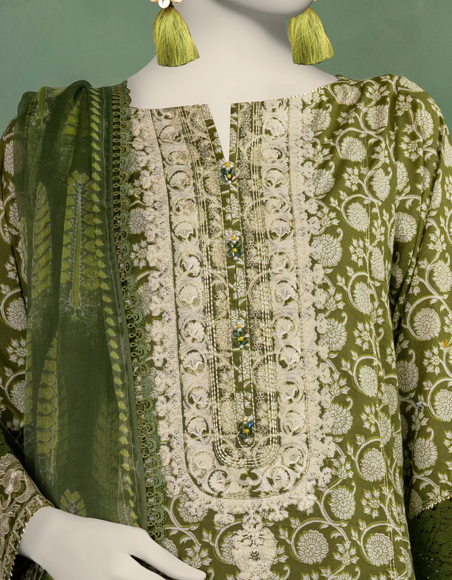 MULTICOLOR LAWN 3PC UNSTITCHED | JLAWN-S-25-915 AJRAK - Image 4