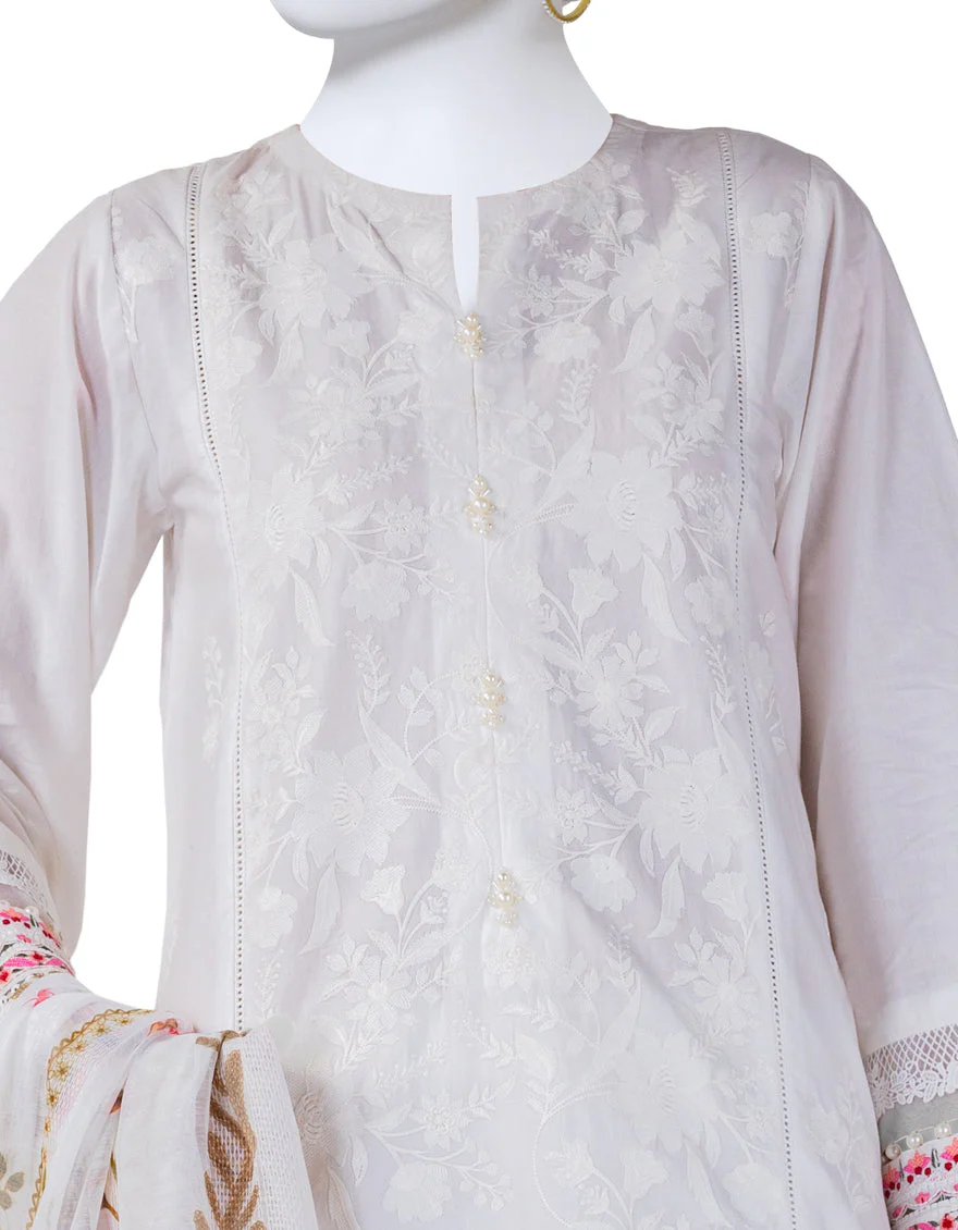 WHITE LAWN 3PC STITCHED | JLAWN-S-25-917/S LUX - Image 3