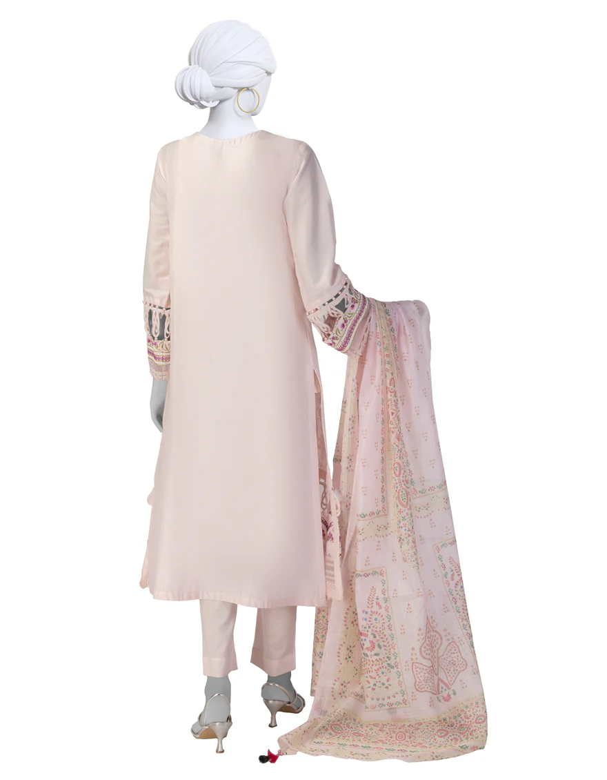 PINK LAWN 3PC UNSTITCHED | JLAWN-S-25-919 LUXE- - Image 2