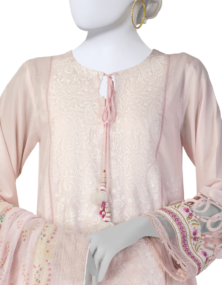 PINK LAWN 3PC UNSTITCHED | JLAWN-S-25-919 LUXE- - Image 3