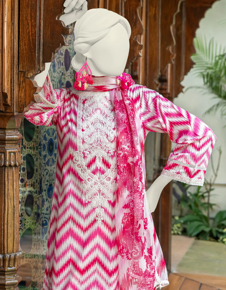 PINK LAWN 2PC STITCHED | JLAWN-S-JDS-24-1001/S LEHRIYA-1 - Image 4