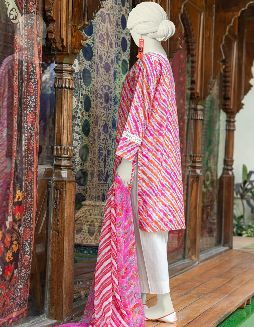 MULTICOLOR LAWN 2PC STITCHED | JLAWN-S-JDS-24-1003/S LEHRIYA-3 - Image 2