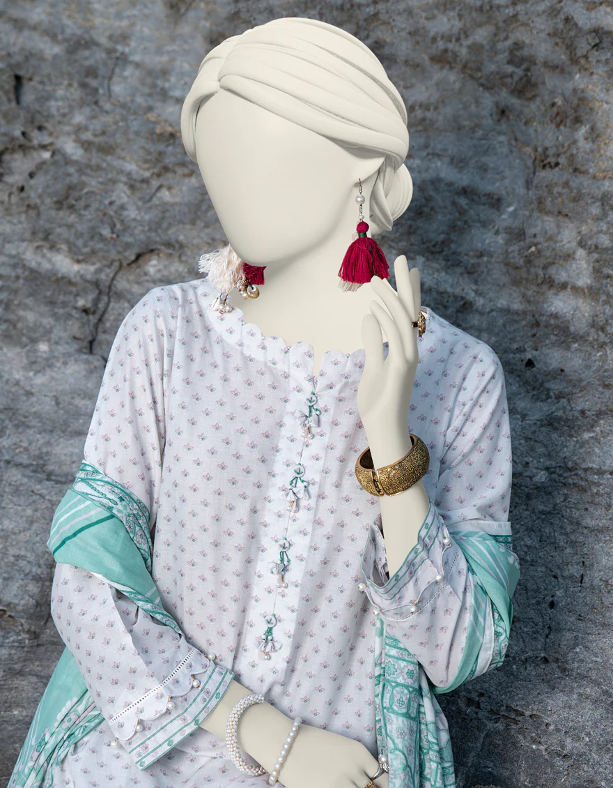 WHITE LAWN 2PC UNSTITCHED | JLAWN-S-JDS-24-1007 GRACE-3 - Image 3