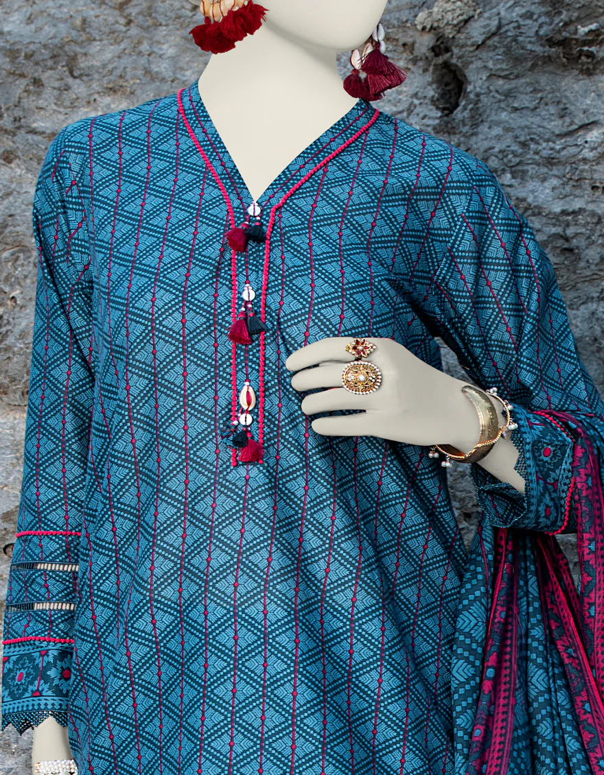 GREEN LAWN 2PC UNSTITCHED | JLAWN-S-JDS-24-1012 - Image 3