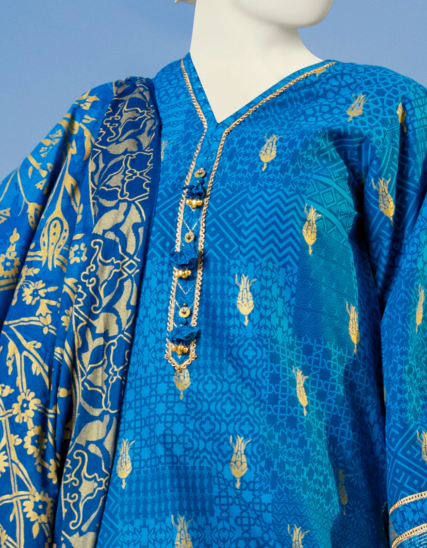 BLUE LAWN 2PC UNSTITCHED | JLAWN-S-JDS-24-1051 MITHRIL-03 - Image 3