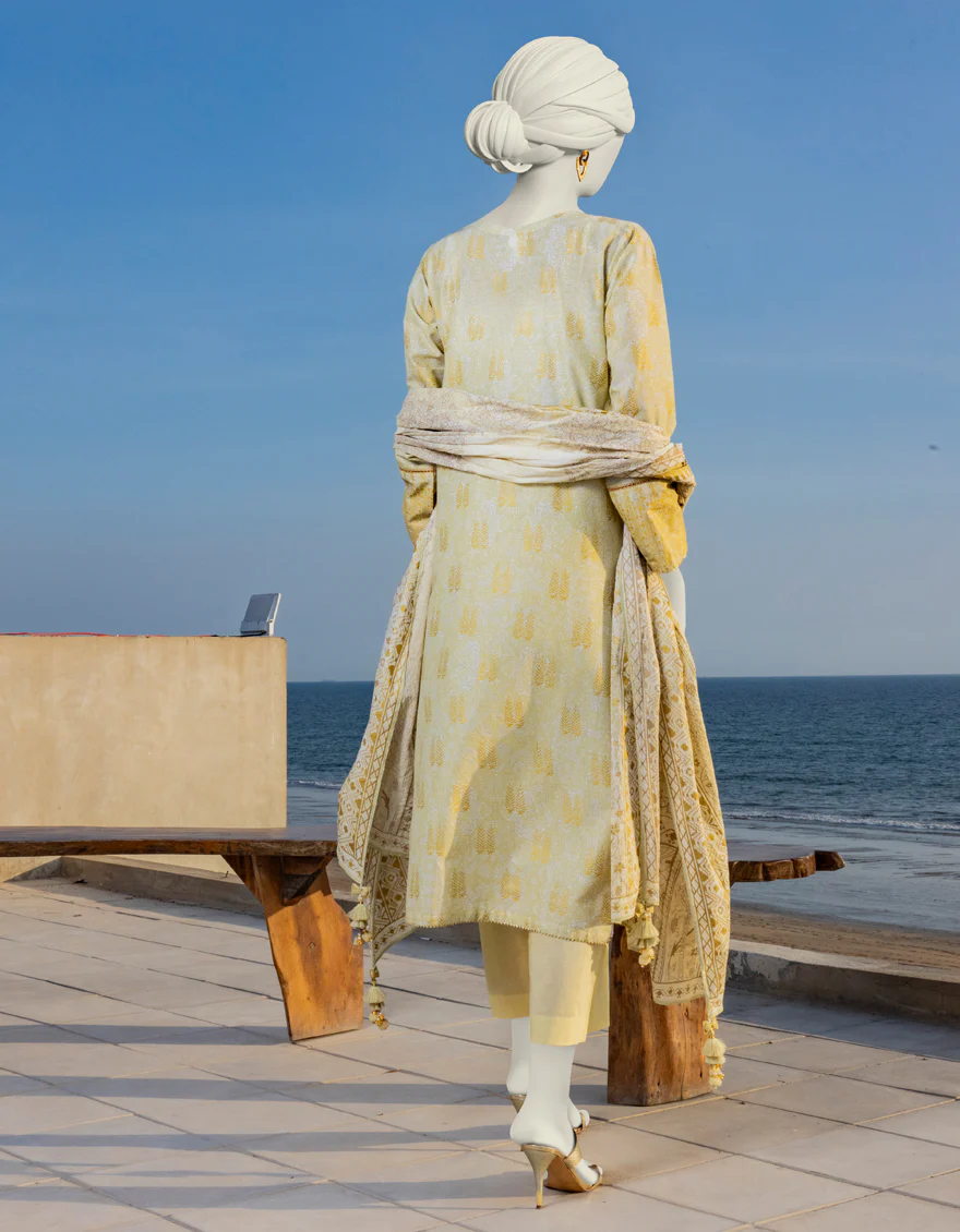 YELLOW LAWN 2PC UNSTITCHED | JLAWN-S-JDS-24-1052 MITHRIL-04 - Image 2
