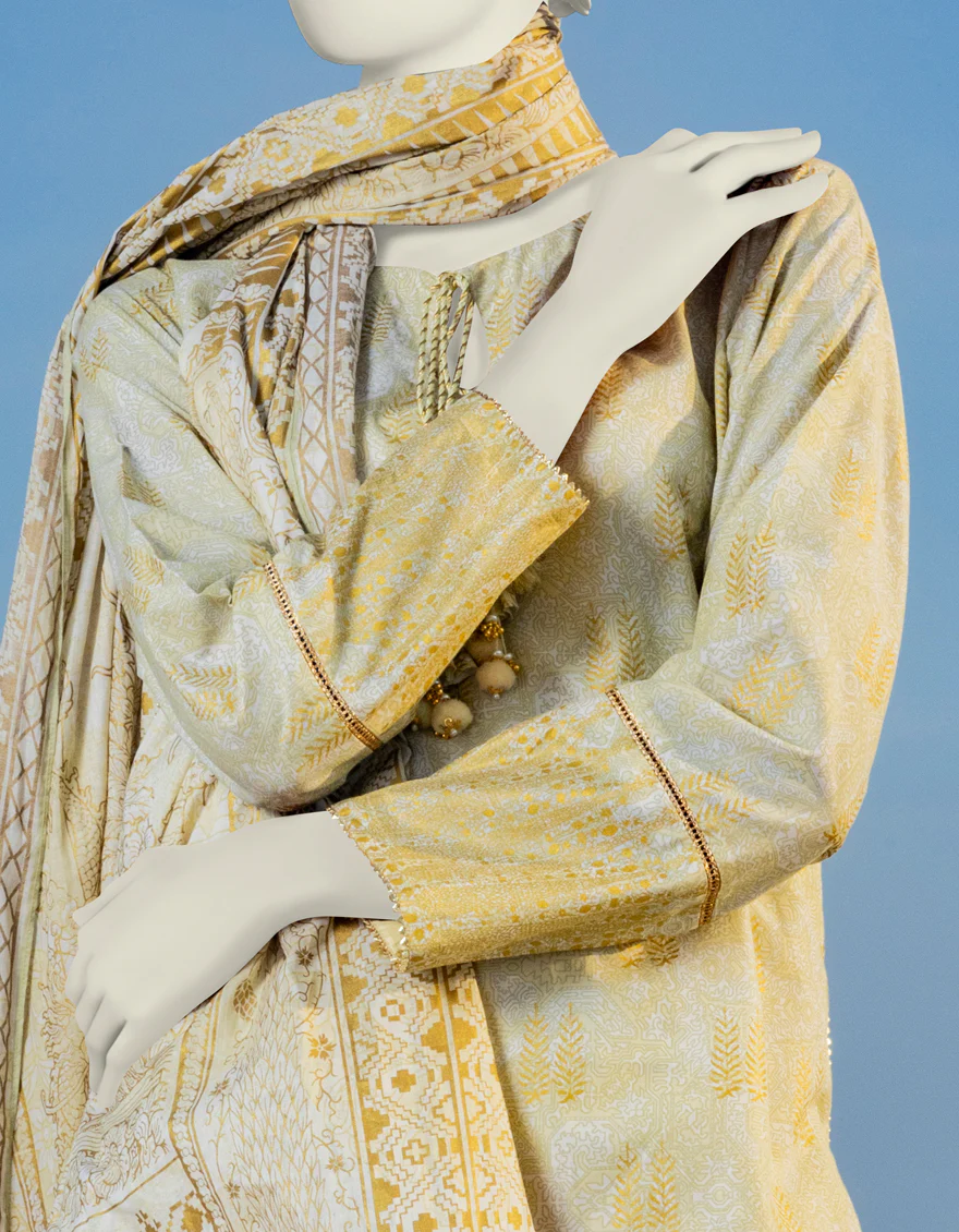 YELLOW LAWN 2PC UNSTITCHED | JLAWN-S-JDS-24-1052 MITHRIL-04 - Image 3