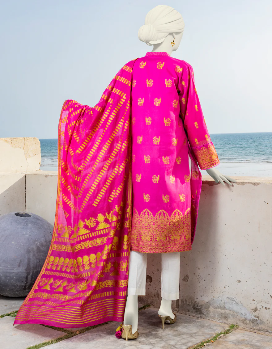 PINK JACQUARD 2PC UNSTITCHED | JLAWN-S-JDS-24-1070 - Image 2