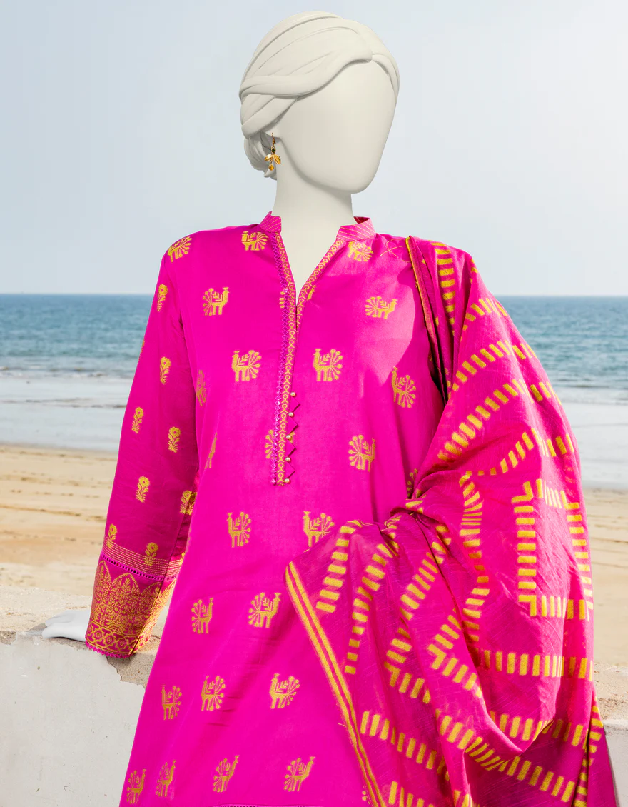 PINK JACQUARD 2PC UNSTITCHED | JLAWN-S-JDS-24-1070 - Image 3