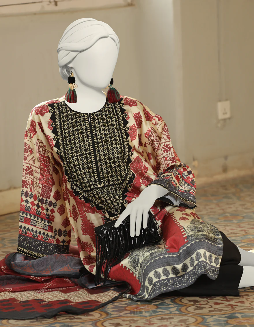 BROWN IMPURE SILK 2PC STITCHED | JLAWN-S-JDS-24-1099/ - Image 2
