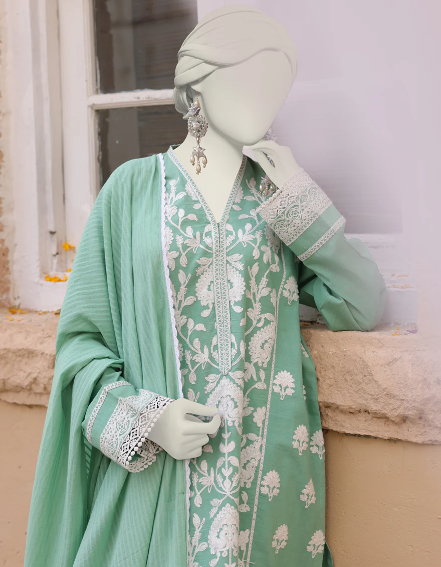 GREEN DYED 2PC STITCHED | JLAWN-S-JDS-24-1104/ - Image 2