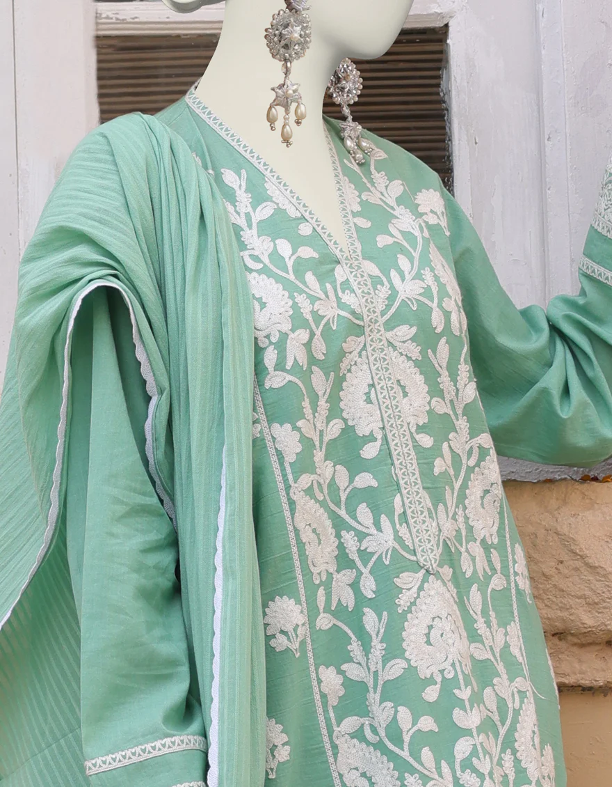 GREEN DYED 2PC STITCHED | JLAWN-S-JDS-24-1104/ - Image 3
