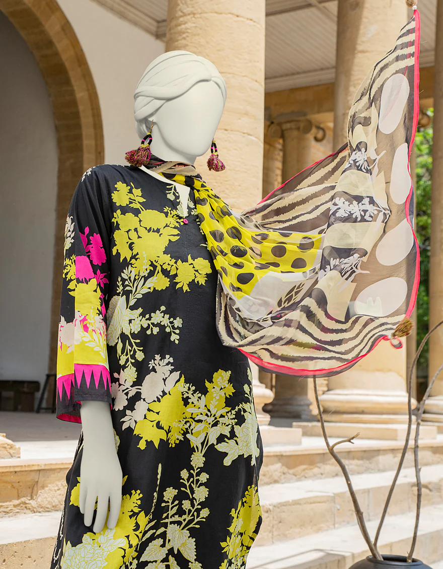 BLACK LAWN 2PC STITCHED | JLAWN-S-JDS-24-1105/S CITRUS-1 - Image 3