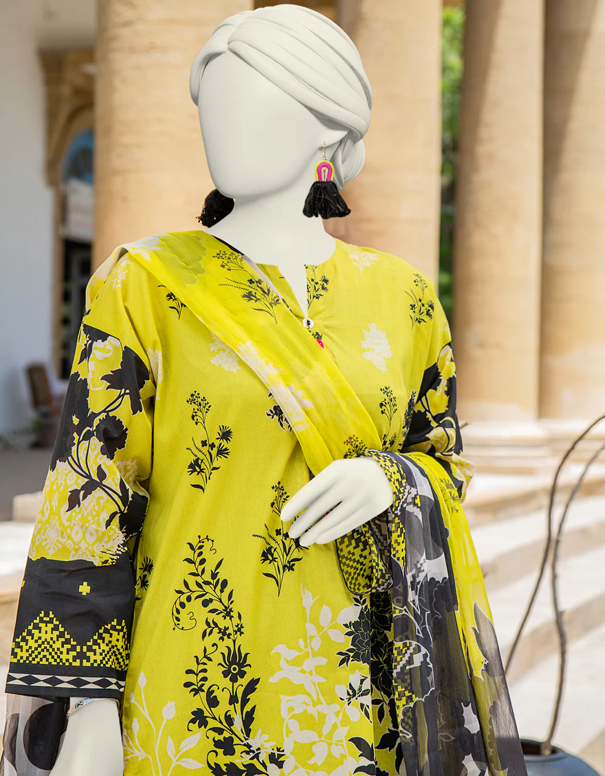 GREEN LAWN 2PC STITCHED | JLAWN-S-JDS-24-1107/S CITRUS-3 - Image 4