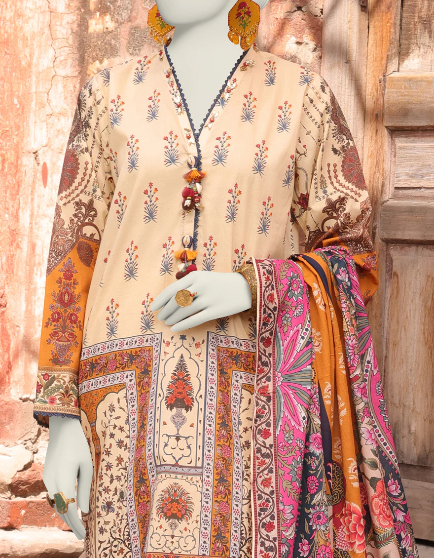 BROWN LAWN 2PC UNSTITCHED | JLAWN-S-JDS-24-1114 RADINAT-03 - Image 3