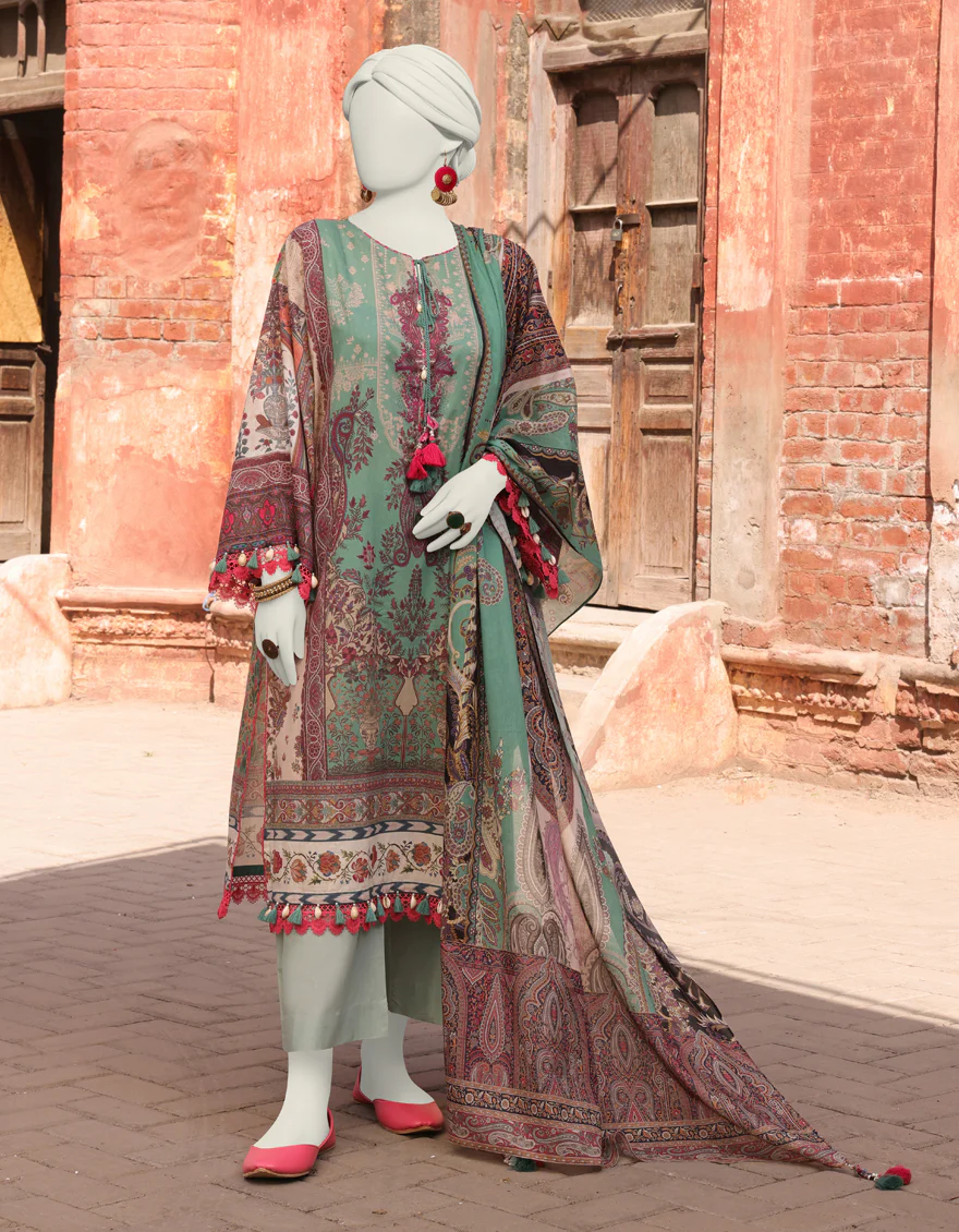 MULTICOLOR LAWN 2PC UNSTITCHED | JLAWN-S-JDS-24-1118 RADINAT-07 - Image 2